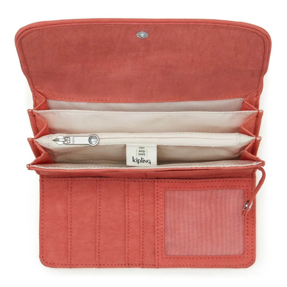 Carteira Kipling Money Land Rosa