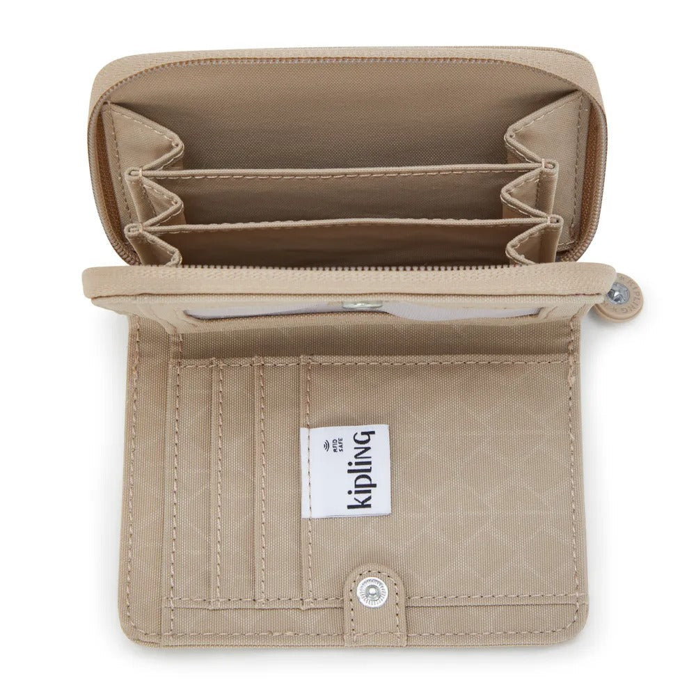 Carteira Kipling Money Love Bege