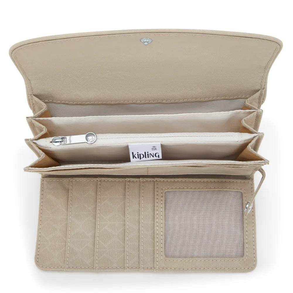 Carteira Kipling Money Land Bege